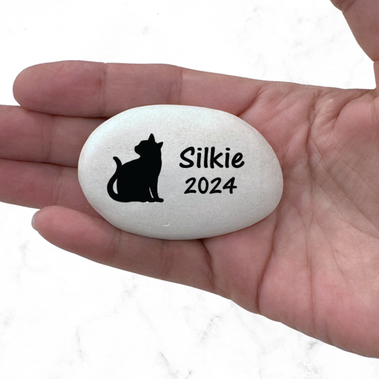 Cat Memorial Stone - Personalized Pet Memorial Gift | Custom Sympathy Keepsake