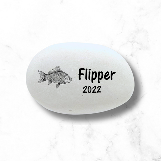 Fish Memorial Stone - Personalized Pet Sympathy Gift | Handcrafted Keepsake
