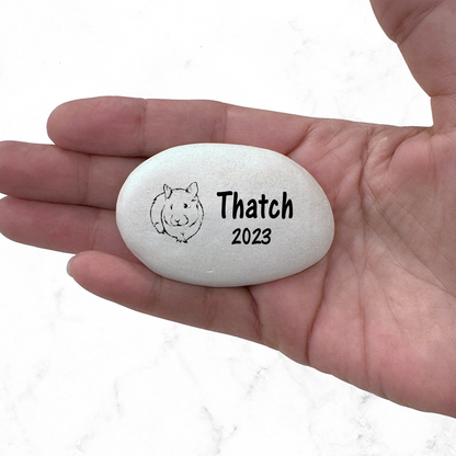 Guinea Pig Memorial Stone - Personalized Pet Memorial Keepsake Indoor Stone