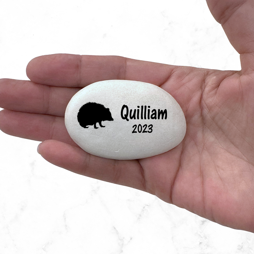 Hedgehog Memorial Stone - Personalized Pet Keepsake | Custom Indoor Memorial Gift