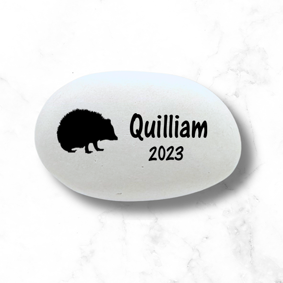 Hedgehog Memorial Stone - Personalized Pet Keepsake | Custom Indoor Memorial Gift