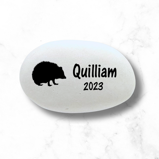 Hedgehog Memorial Stone - Personalized Pet Keepsake | Custom Indoor Memorial Gift