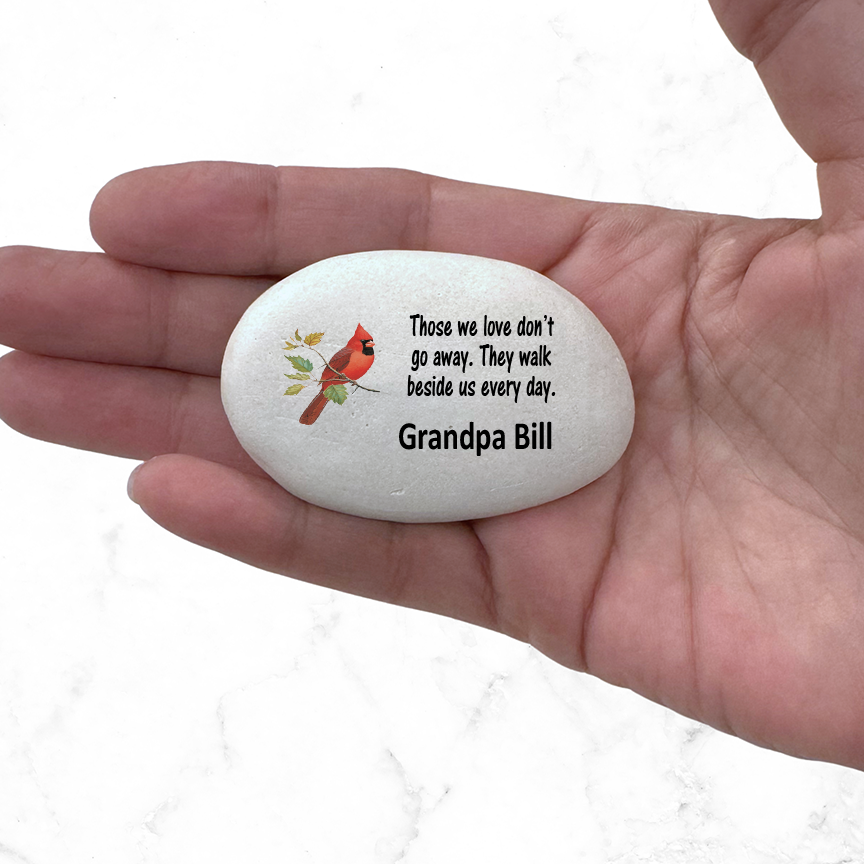Cardinal Memorial Stone – Personalized Sympathy Gift Keepsake