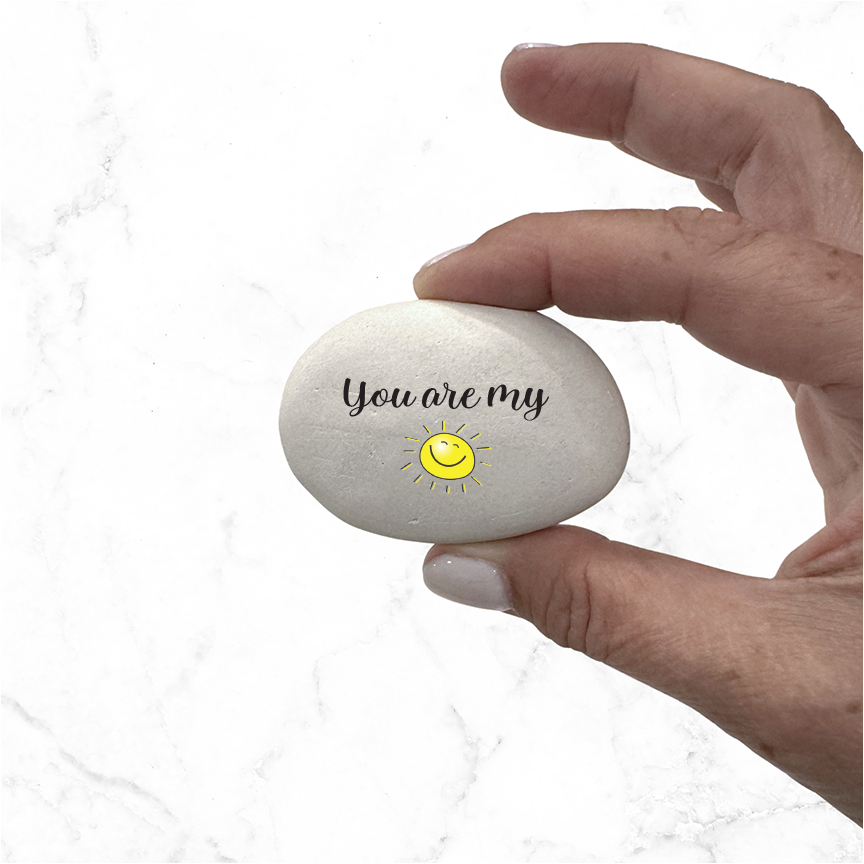 Gift Stone - Custom Printed Sunshine Quote Stone | Handcrafted Indoor Decor