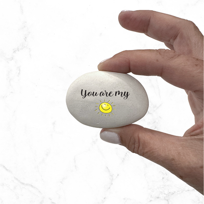 Gift Stone - Custom Printed Sunshine Quote Stone | Handcrafted Indoor Decor