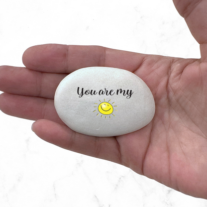 Gift Stone - Custom Printed Sunshine Quote Stone | Handcrafted Indoor Decor