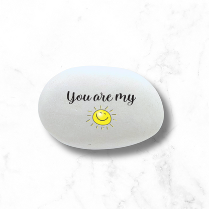 Gift Stone - Custom Printed Sunshine Quote Stone | Handcrafted Indoor Decor