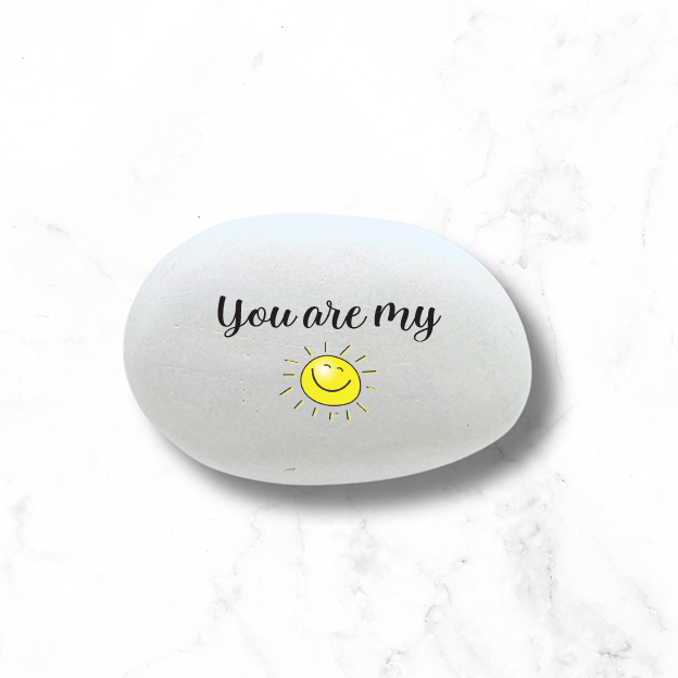 Gift Stone - Custom Printed Sunshine Quote Stone | Handcrafted Indoor Decor