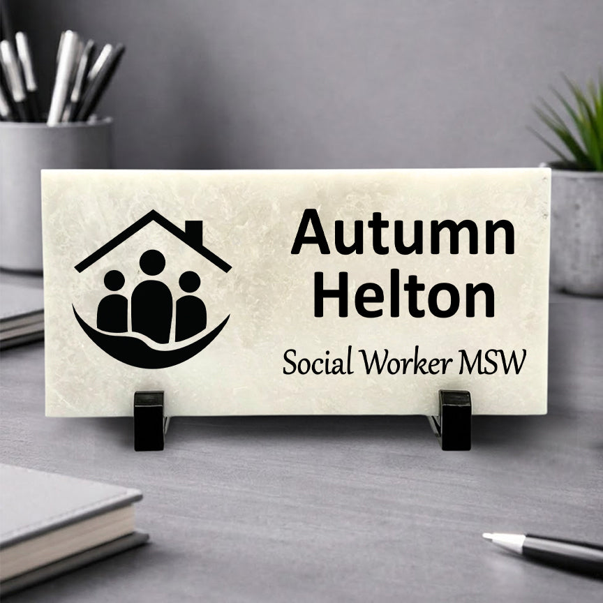 Social Worker Marble Name Plate