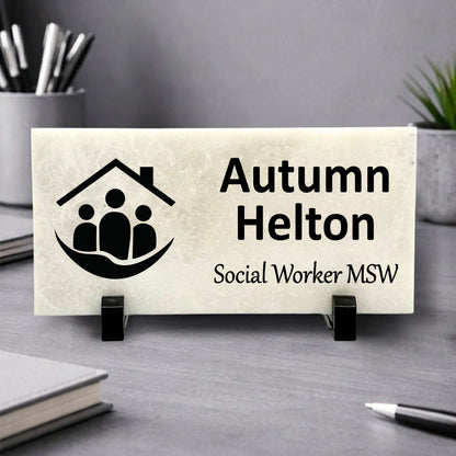 Social Worker Marble Name Plate