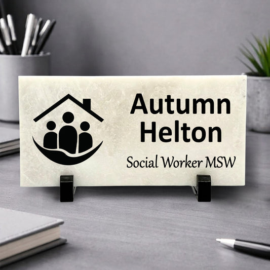 Social Worker Marble Name Plate