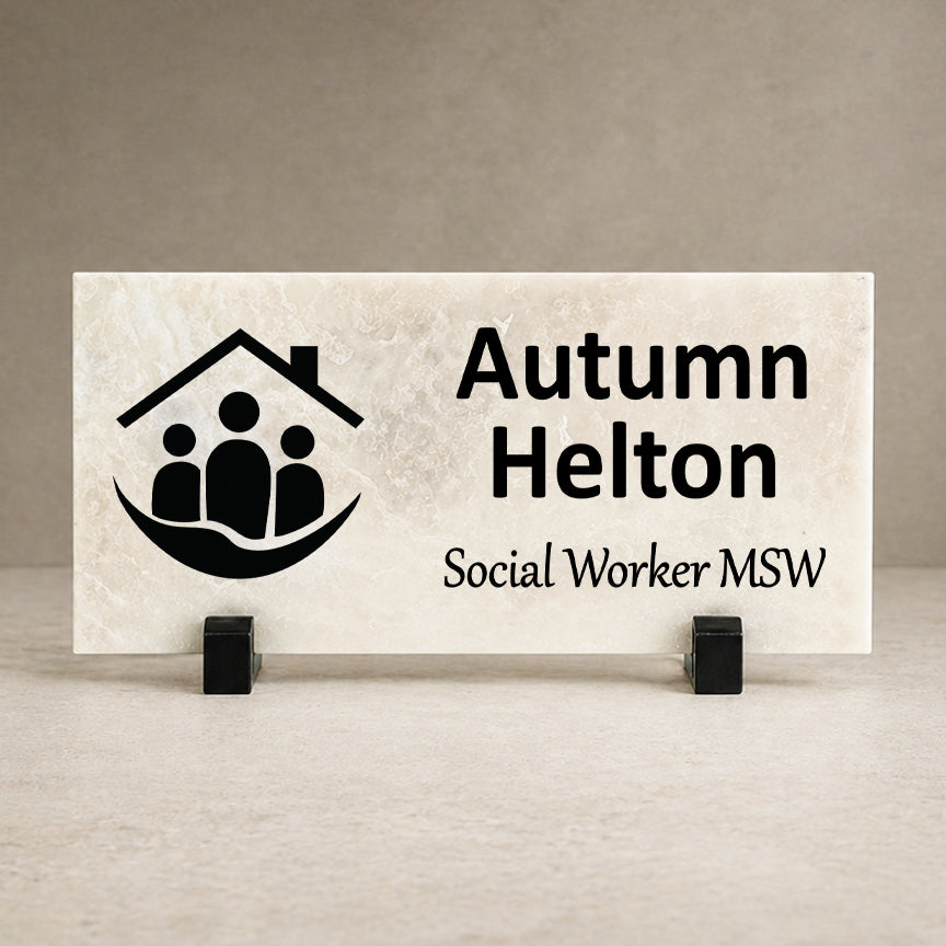 Social Worker Marble Name Plate