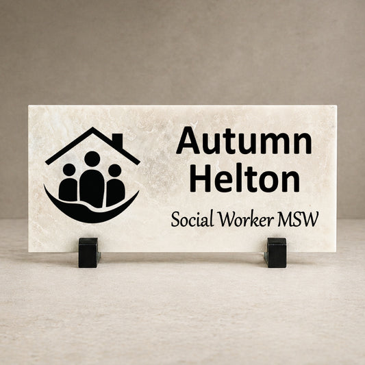 Social Worker Marble Name Plate