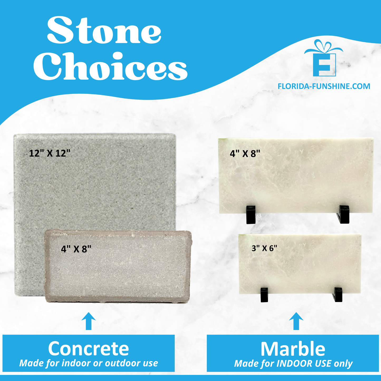 Personalized Memorial Stone - Custom Stone Concrete or Marble Plaque