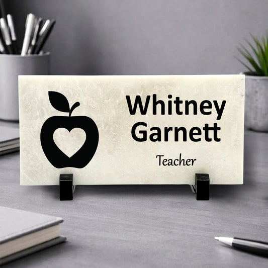 Teacher Marble Desk Name Plate