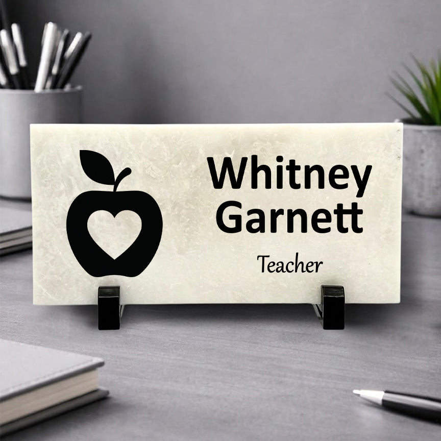 Teacher Marble Desk Name Plate
