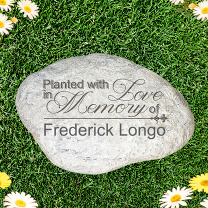 Personalized Memorial Garden Stone – Custom Name Stone | Waterproof Tribute Marker