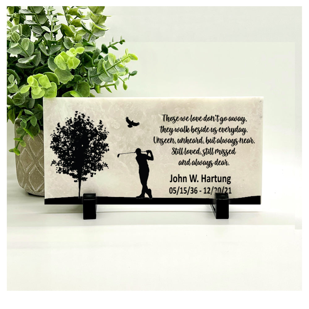 Golfer Memorial Stone – Personalized Remembrance Stone