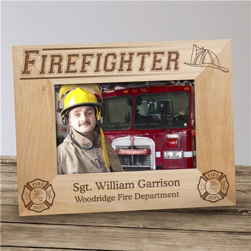 Firefighter Picture Frame – Engraved Fire Department Frame