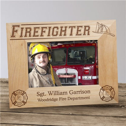 Firefighter Picture Frame – Engraved Fire Department Frame