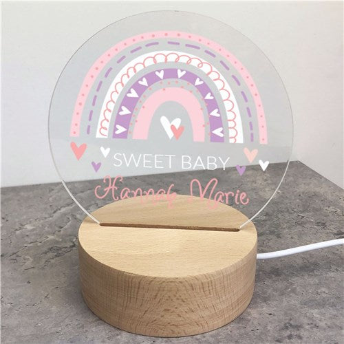 Custom Rainbow LED Night Light - Personalized Rainbow Light Up Sign