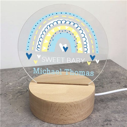 Custom Rainbow LED Night Light - Personalized Rainbow Light Up Sign