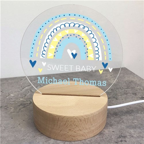 Custom Rainbow LED Night Light - Personalized Rainbow Light Up Sign