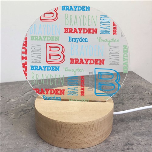 Personalized Kid's Name LED Sign – Custom Bedroom Light Up Night Light