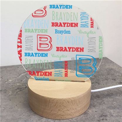 Personalized Kid's Name LED Sign – Custom Bedroom Light Up Night Light