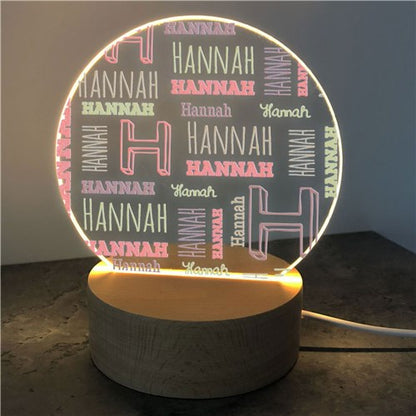 Personalized Kid's Name LED Sign – Custom Bedroom Light Up Night Light