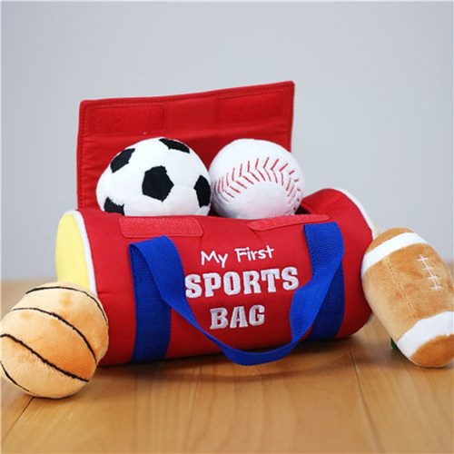Personalized My First Sports Bag – Plush Baby Sports Toy Gift Set