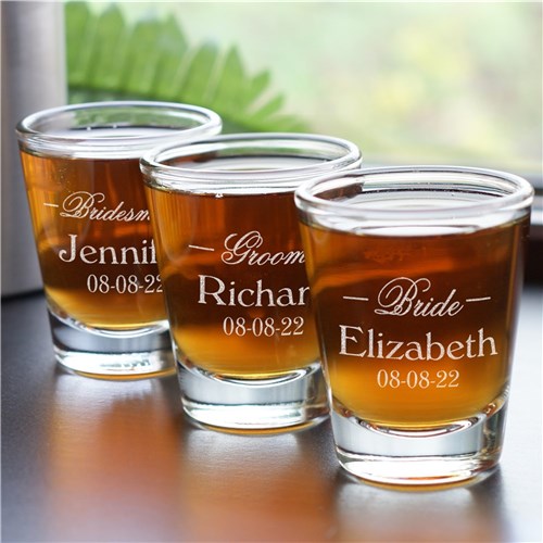 Personalized Shot Glass - Custom Name Engraved Keepsake Gift for Weddings & Birthdays