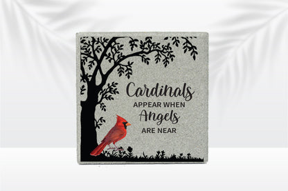 Cardinal Memorial Stone - Personalized Memorial Garden Stone | Custom Sympathy Gift
