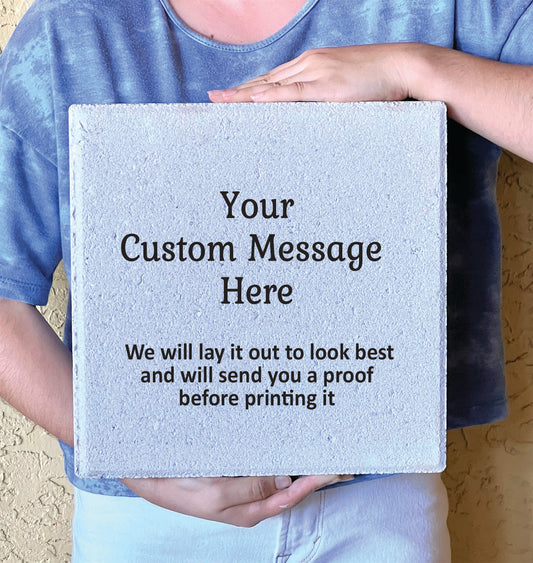 Custom Memorial Stone - Personalized Garden Stone | Outdoor Plaque