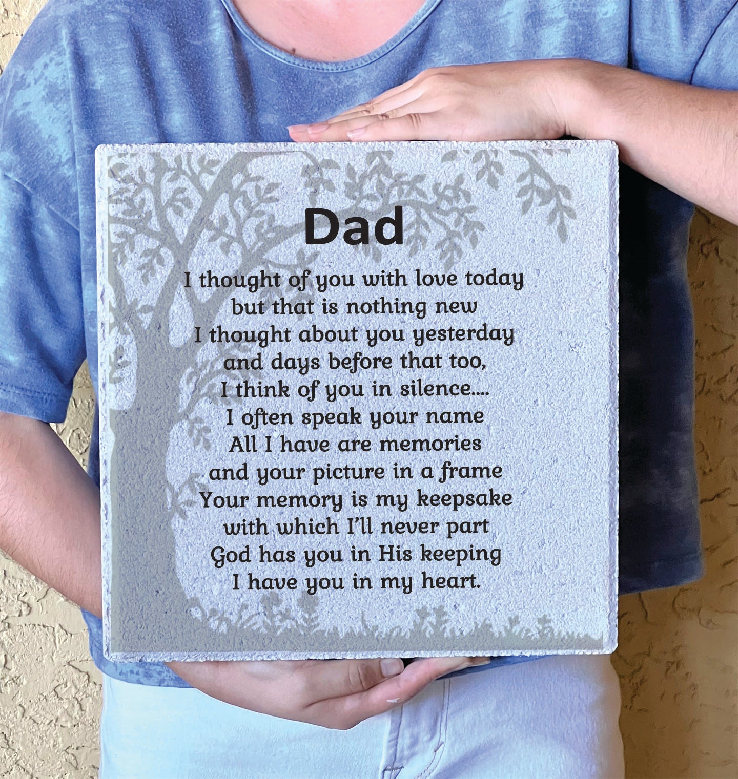 Personalized Memorial Stone - Custom Garden Memorial Stone |  Outdoor Plaque