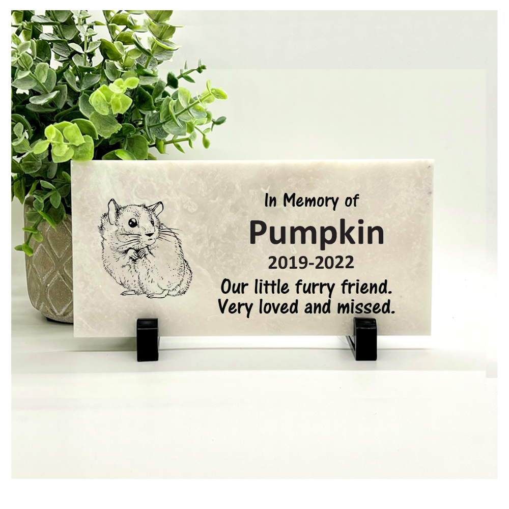 Hamster Memorial Stone – Personalized Pet Keepsake | Custom Garden Tribute