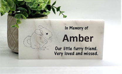 Chinchilla Memorial Stone – Personalized Pet Memorial Stone Gift