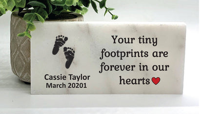 Baby Memorial Stone - Personalized Keepsake For Infant Loss | Sympathy Gift