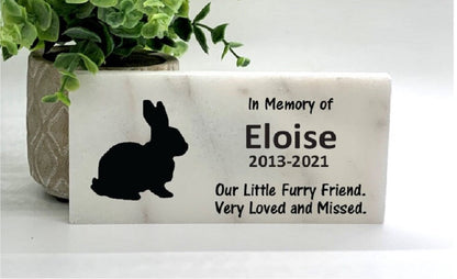 Rabbit Memorial Stone - Custom Pet Burial Marker | Personalized Garden Memorial