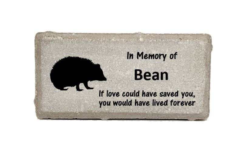 Hedgehog Memorial Stone - Personalized Pet Memorial Garden Stone Gift