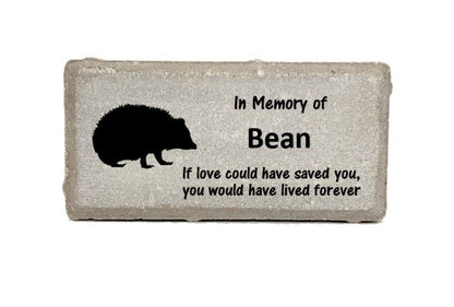 Hedgehog Memorial Stone - Personalized Pet Memorial Garden Stone Gift