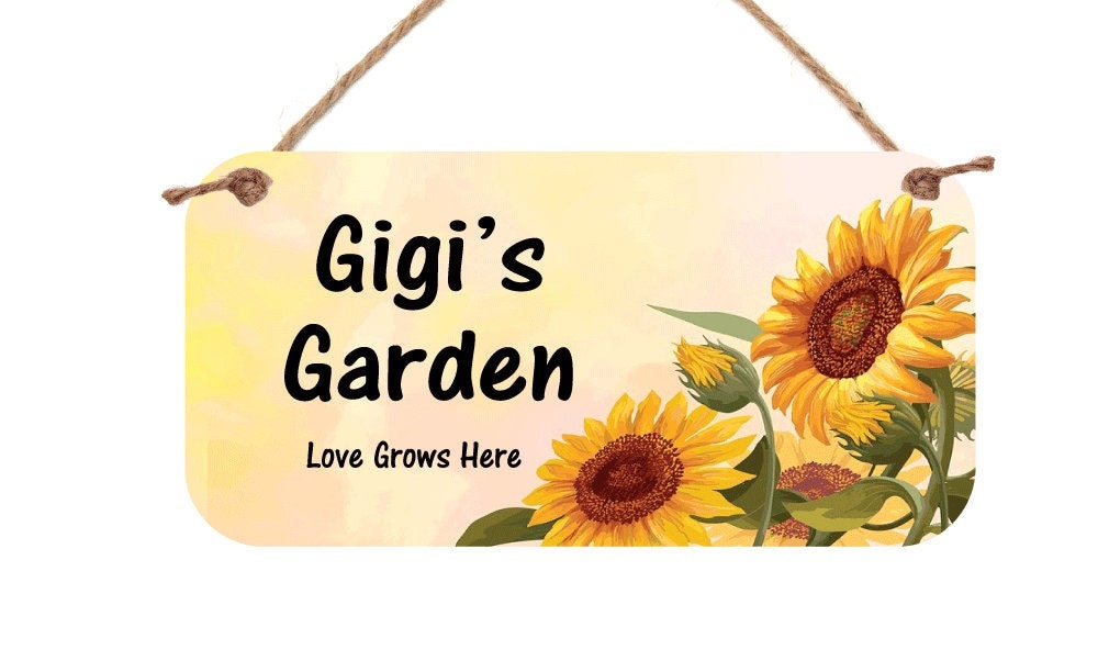 Personalized Sunflower Sign - Custom Garden Welcome Sign 5x10 Waterproof PVC
