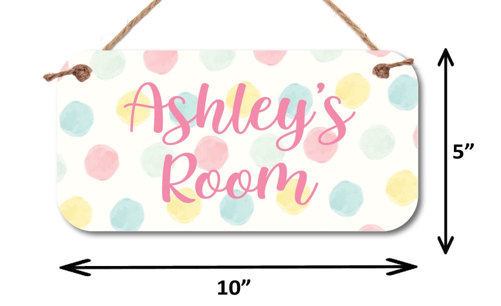 Personalized Name Sign - Custom Kids Room Decor 5"x10" Waterproof PVC Sign