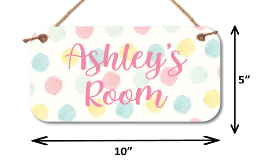 Personalized Name Sign - Custom Kids Room Decor 5"x10" Sign