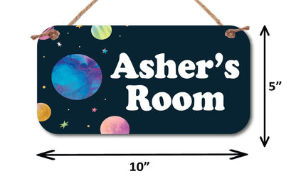 Personalized Name Sign - Custom Bedroom Decor | Space Rocket Sign