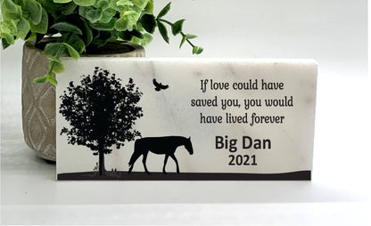 Horse Memorial Stone - Personalized Pet Memorial Gift