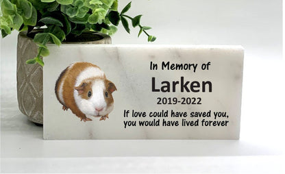 Guinea Pig Memorial Stone - Personalized Pet Keepsake | Custom Sympathy Gift