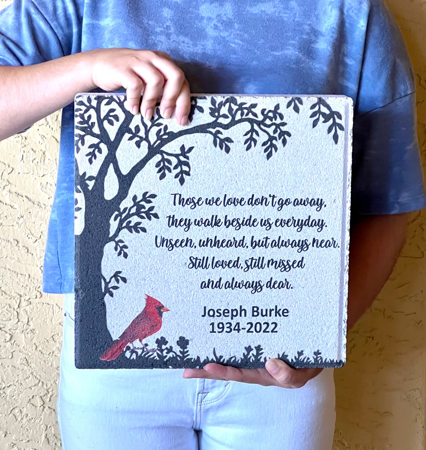 Custom Memorial Stone - 12" X 12" Garden Paver | Personalized Sympathy Gift