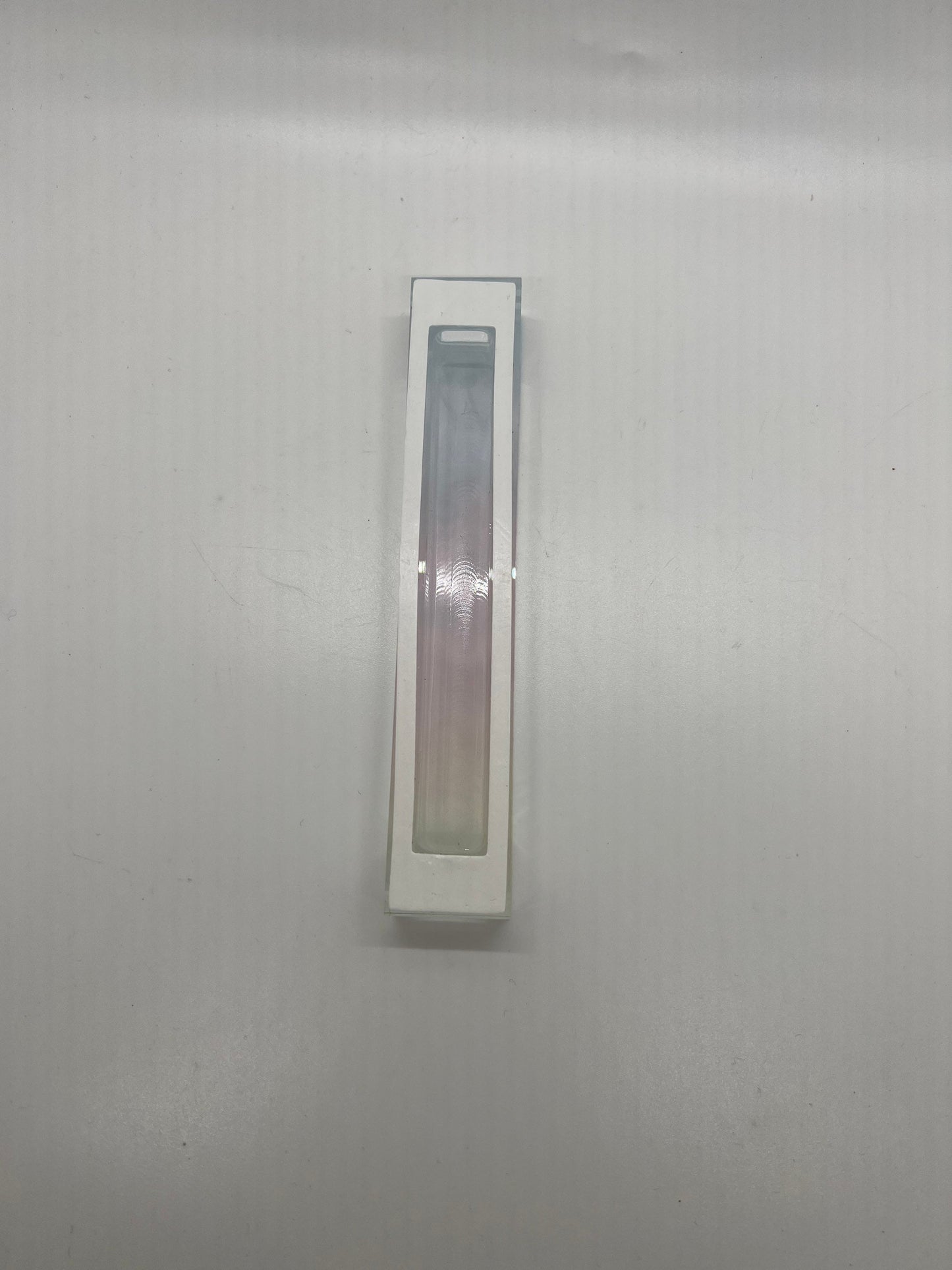 Personalized Acrylic Mezuzah - Wavy Rainbow Pattern Case | Custom Design Indoor Judaica