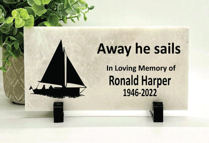Sailor Memorial Stone – Personalized Memorial Stone for Garden & Indoor Use
